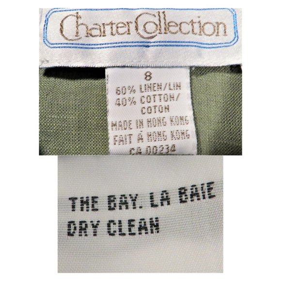 Charter Collection Fitted Green Shirt in Size 8 - Picture 3 of 4
